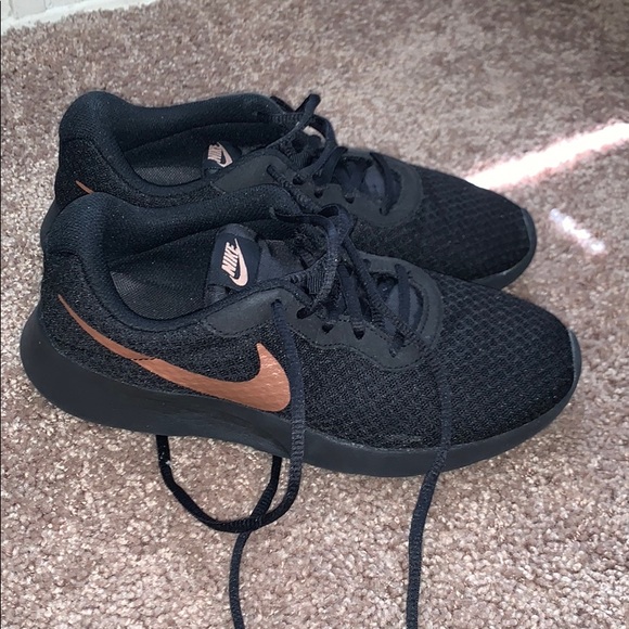 Nike Shoes | Womens Nike Black Gold Sneakers | Poshmark